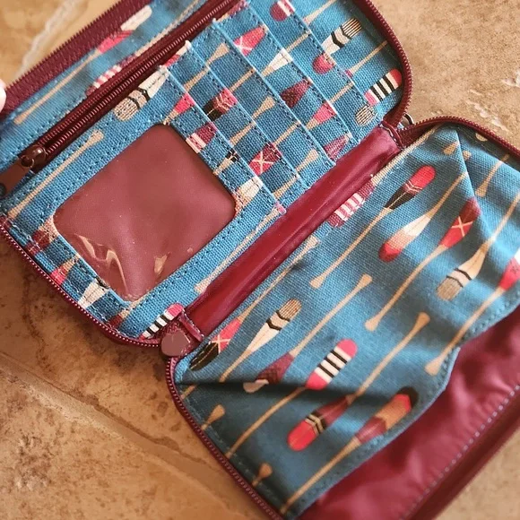 Kavu Blue Paddle Print Wallet And Phone Carrier - Picture 6 of 7